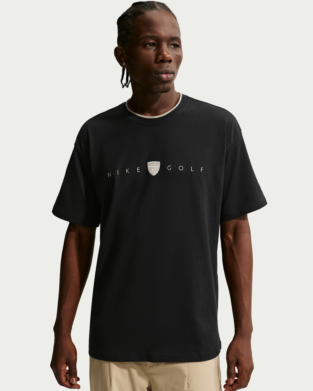 Nike Men's Loose-Fit Golf T-Shirt - Black