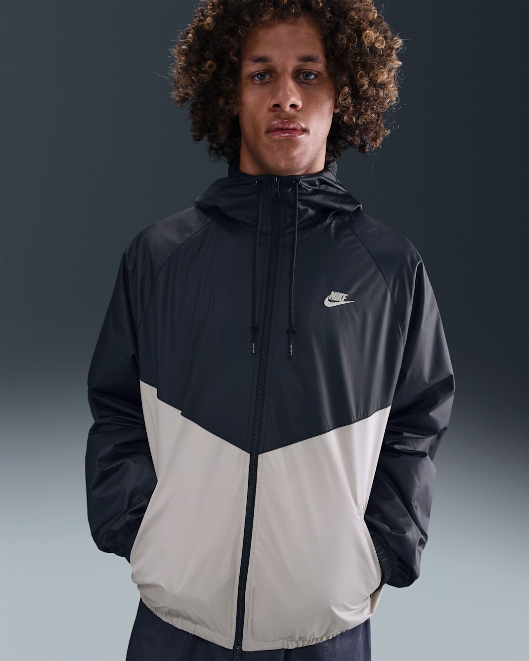 Nike Windrunner Men's Lined Jacket - Black/Cream II/Cream II