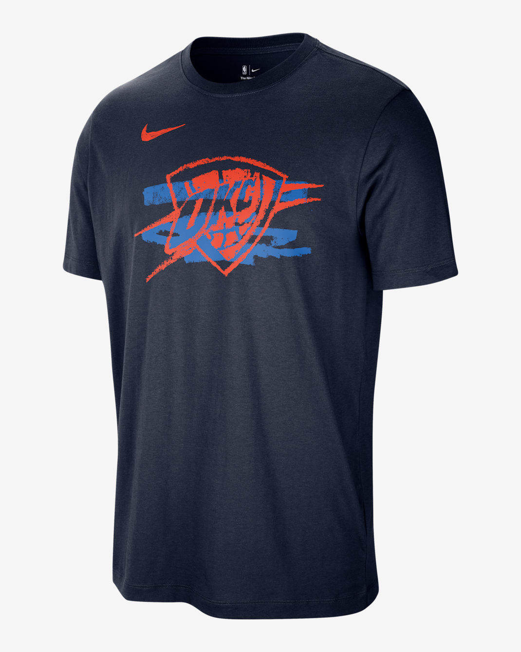 Oklahoma City Thunder Courtside Men's Nike NBA T-Shirt - College Navy