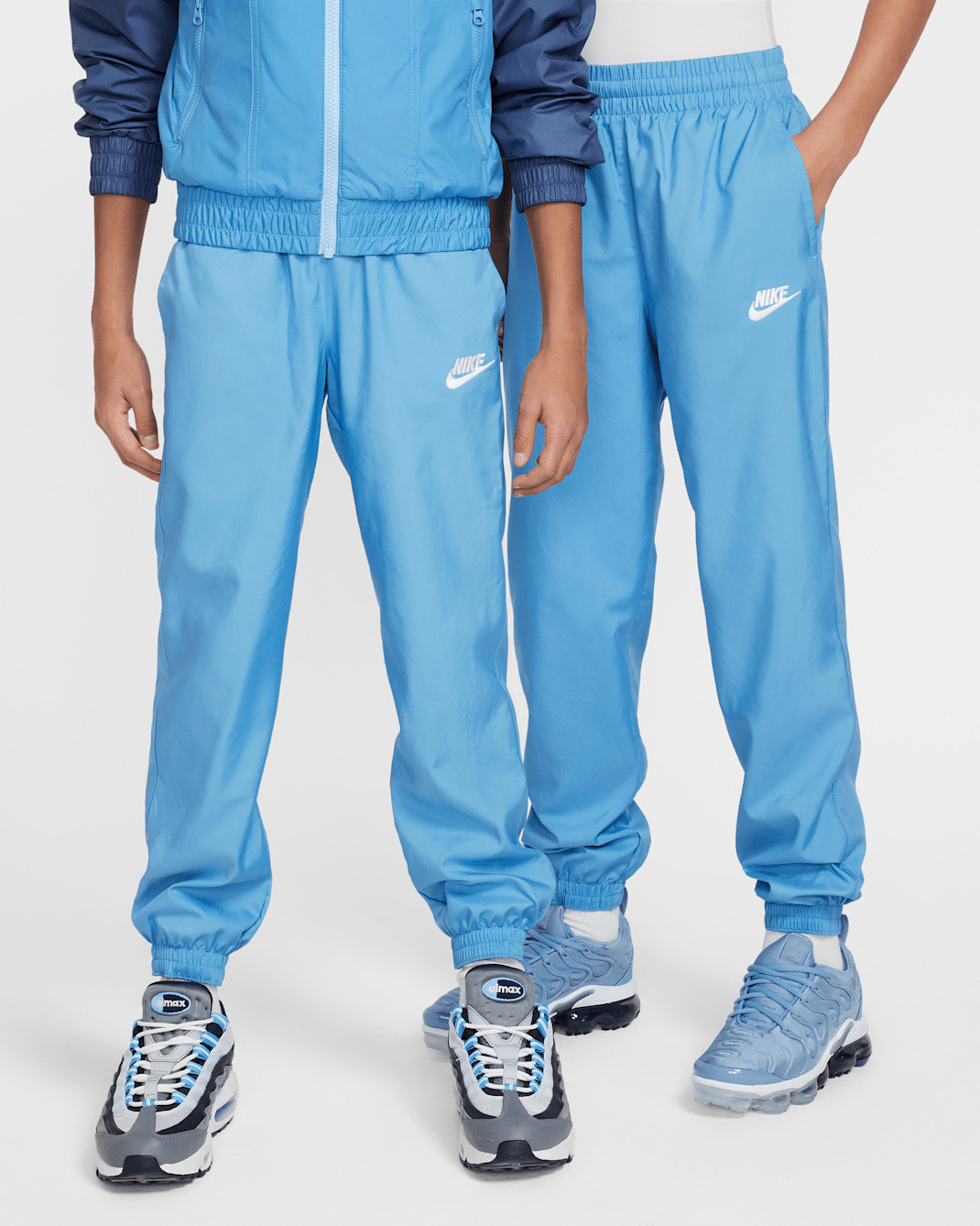 Nike Sportswear Club Big Kids' Woven Joggers - Blue Beyond/White