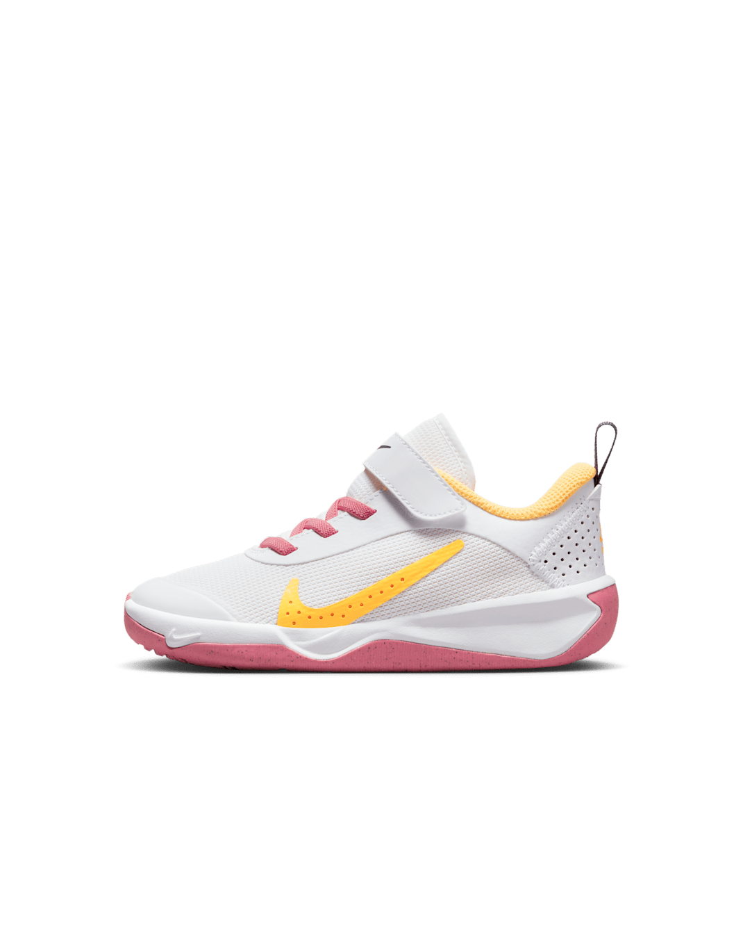 Nike Omni Multi-Court 小童鞋款 - 白色/Coral Chalk/Sea Coral/Citron Pulse