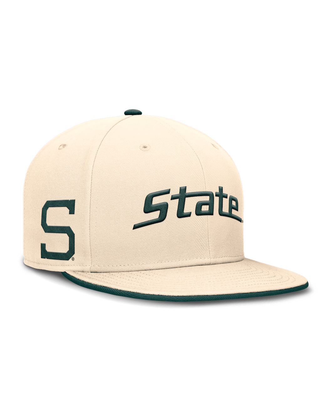 Michigan State Spartans Primetime True Men's Nike Dri-FIT College Fitted Hat - Natural