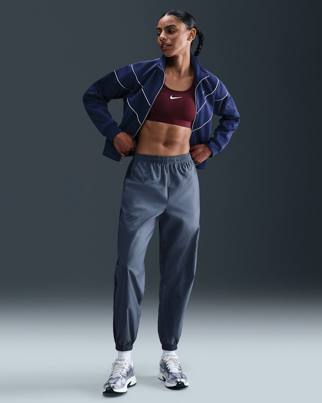 Atlético Madrid Essential Repel Women's Nike Football Woven Joggers - Diffused Blue/Binary Blue/Vibrant Yellow