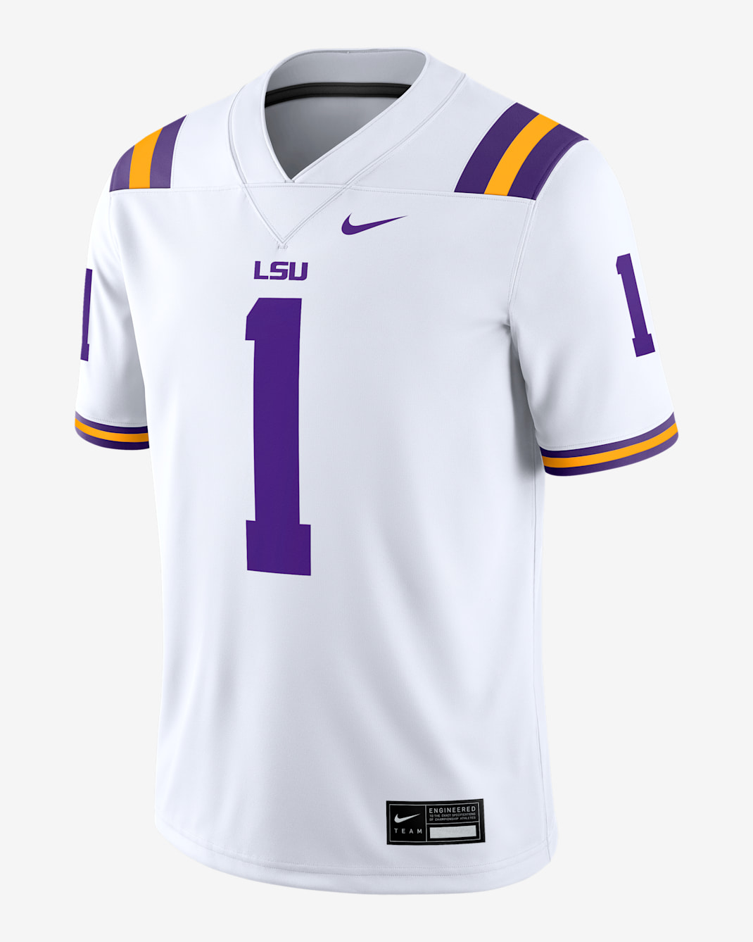 Jersey universitario Nike Dri-FIT Game para hombre LSU - Blanco