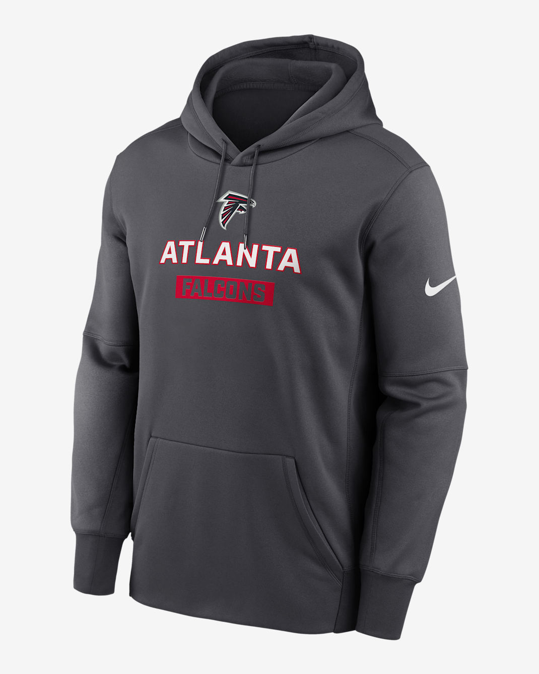 Atlanta Falcons Toss Sweep Men’s Nike Therma NFL Pullover Hoodie - Anthracite