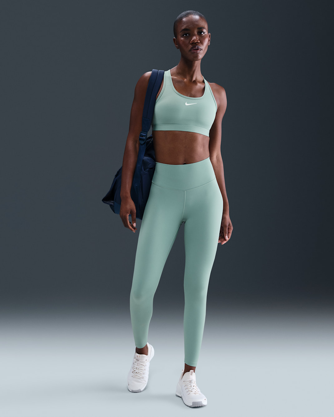 Nike One 7/8-Leggings mit hohem Bund für Damen - Cannon/Weiß