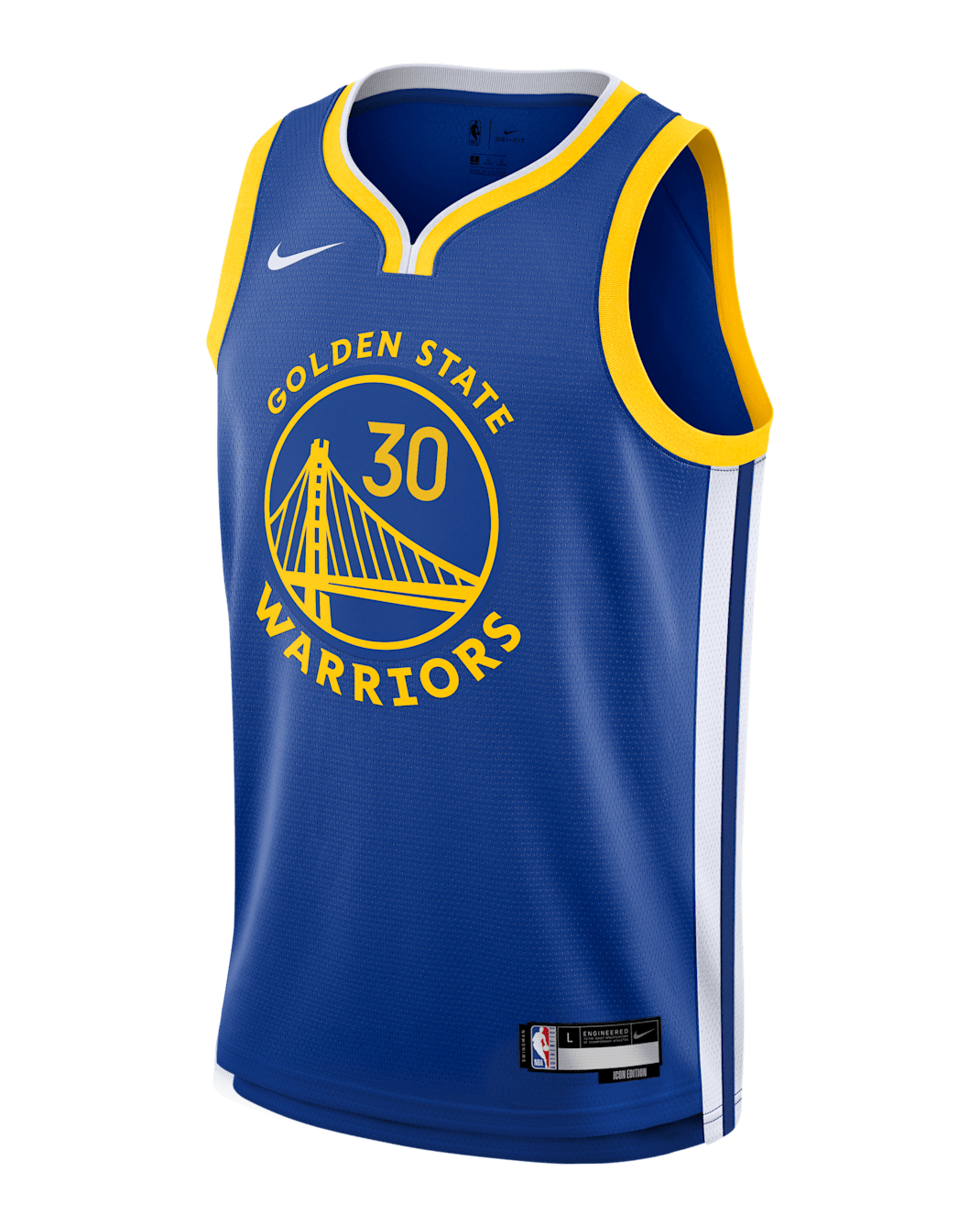 Stephen Curry Golden State Warriors 2023/24 Icon Edition Big Kids' Nike NBA Swingman Jersey - Rush Blue