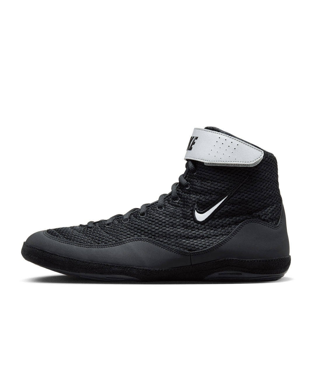 Tenis de lucha libre Nike Inflict - Negro/Blanco/Plata metalizado
