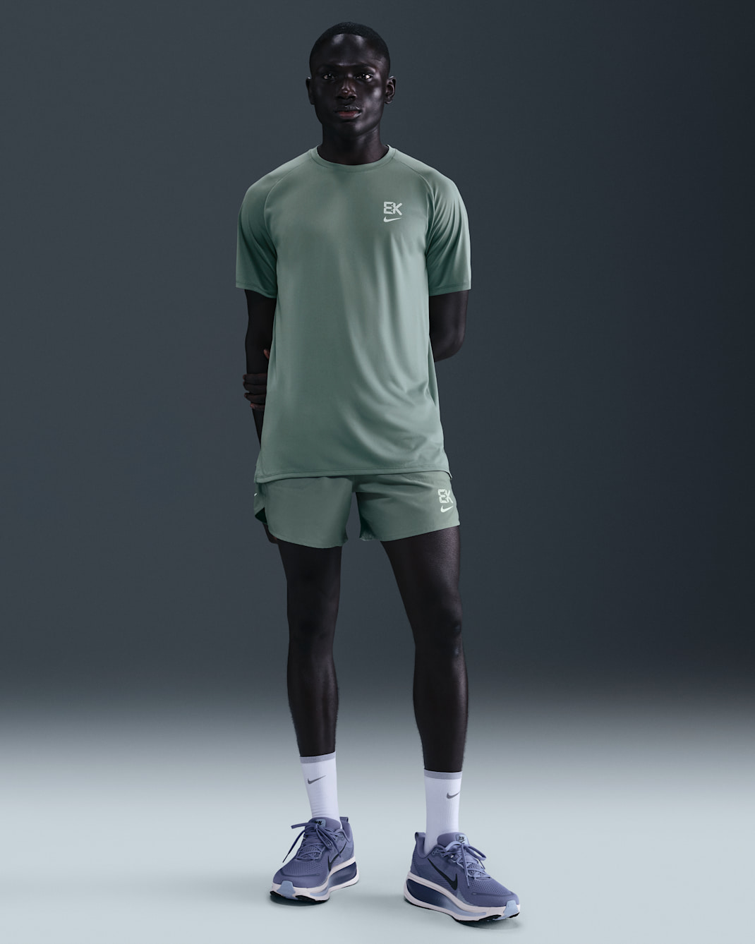 Nike Stride 'Eliud Kipchoge' Men's Dri-FIT 5" Brief-Lined Running Shorts - Clay Green/Seaweed