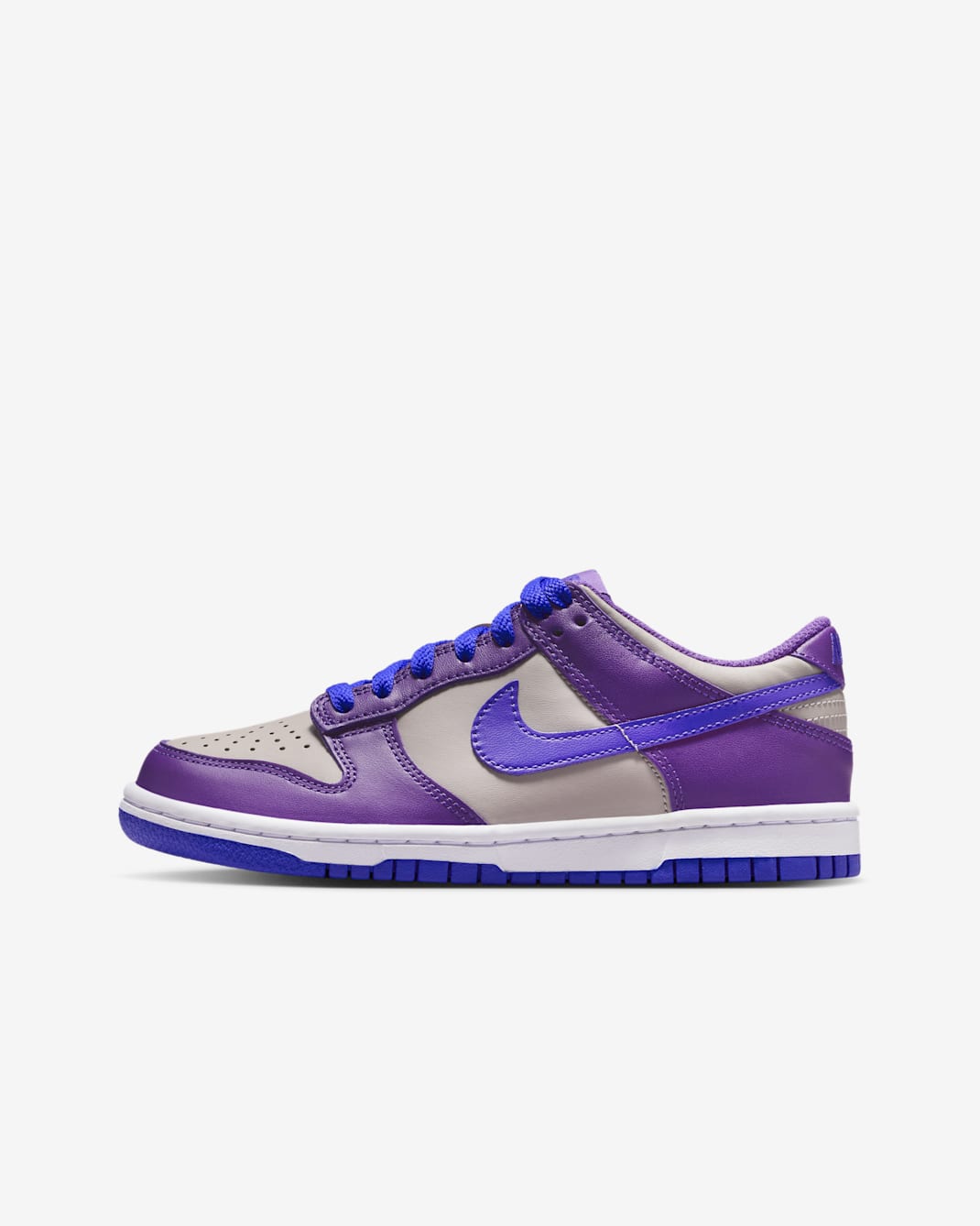 Nike Dunk Low Big Kids' Shoes - College Grey/Wild Grape/White/Persian Violet