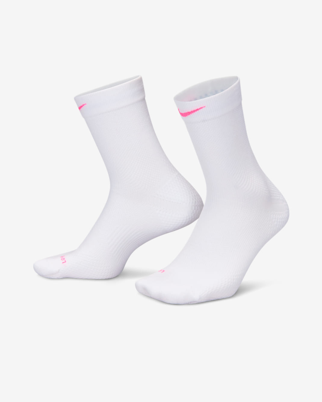ถุงเท้า Micro Crew Nike Running Lightweight (1 คู่) - ขาว/ดำ/Pure Platinum/Hyper Pink