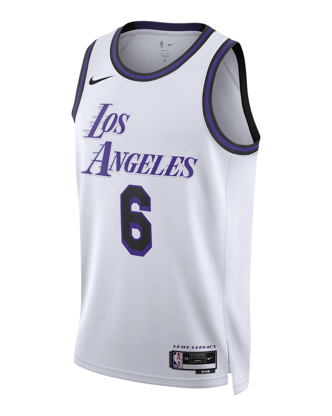 LeBron James Los Angeles Lakers City Edition Nike Dri-FIT NBA Swingman Jersey - White