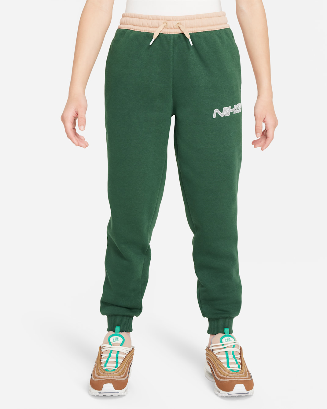 Nike Sportswear Amplify Big Kids' Joggers - Fir/Hemp/White