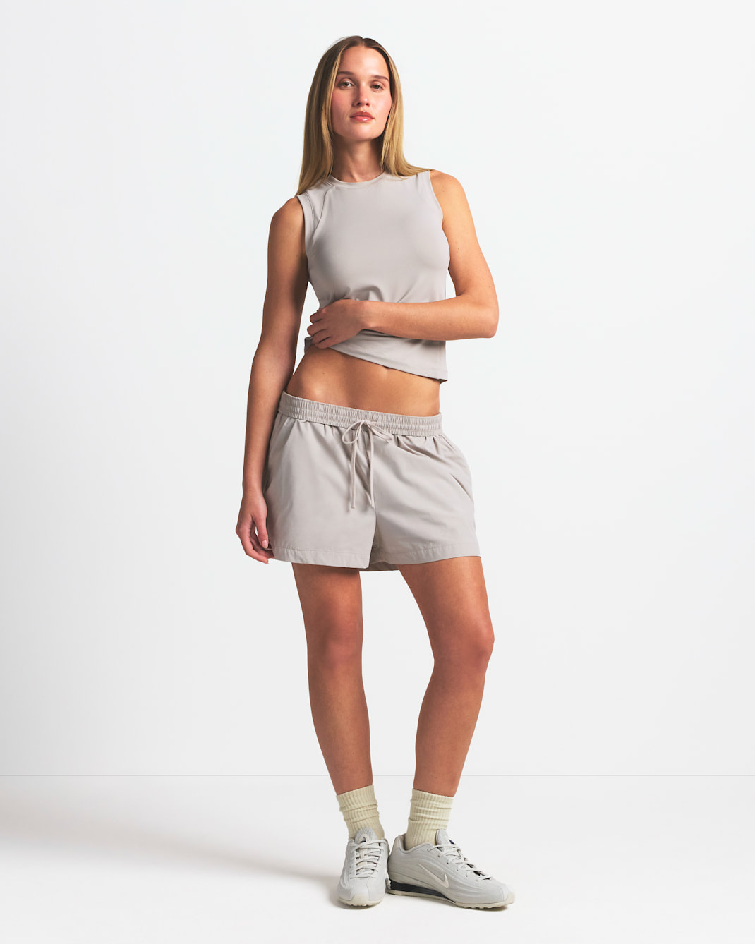 NikeSKIMS Woven Nylon Women's 5" Track Shorts - NSKM STONE