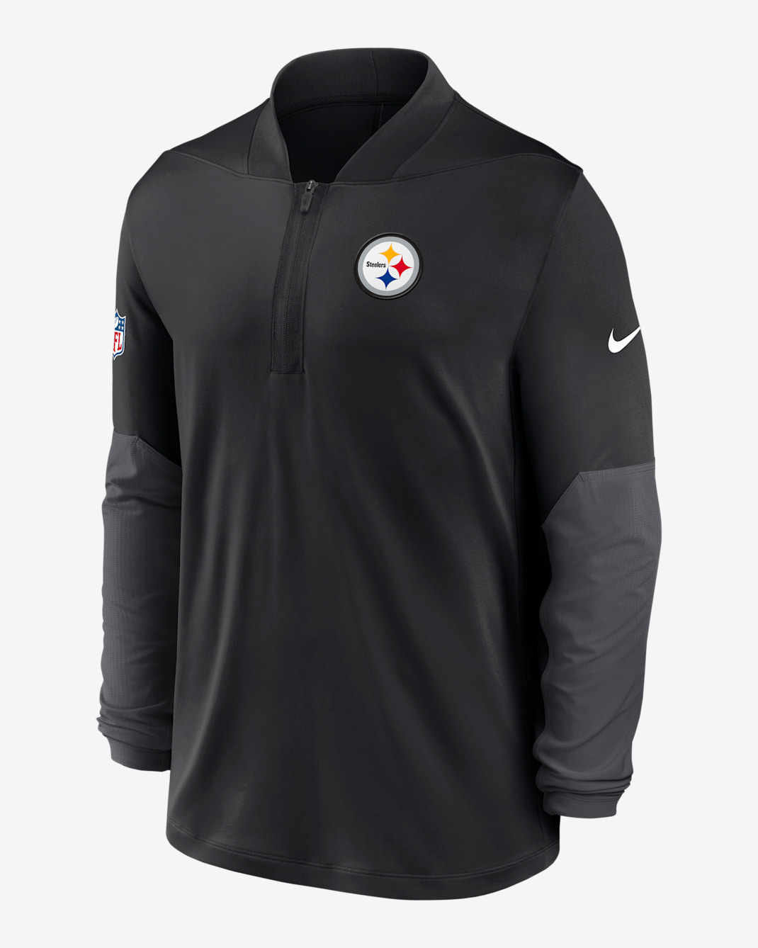 Pittsburgh Steelers Feel The Pressure Men's Nike Dri-FIT NFL 1/2-Zip Top - Black