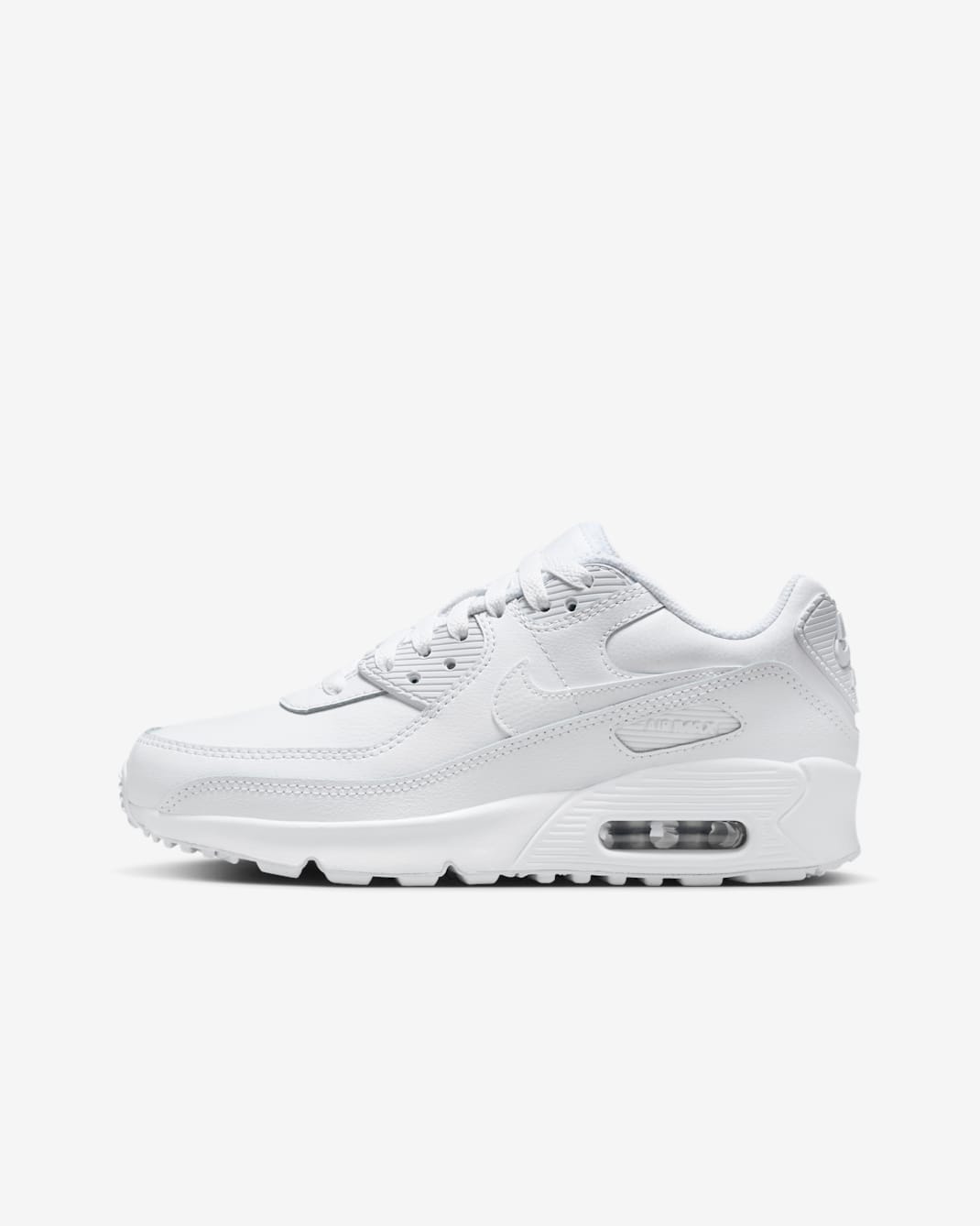 Nike Air Max 90 Schuhe für ältere Kinder - Weiß/Metallic Silver/Weiß/Weiß