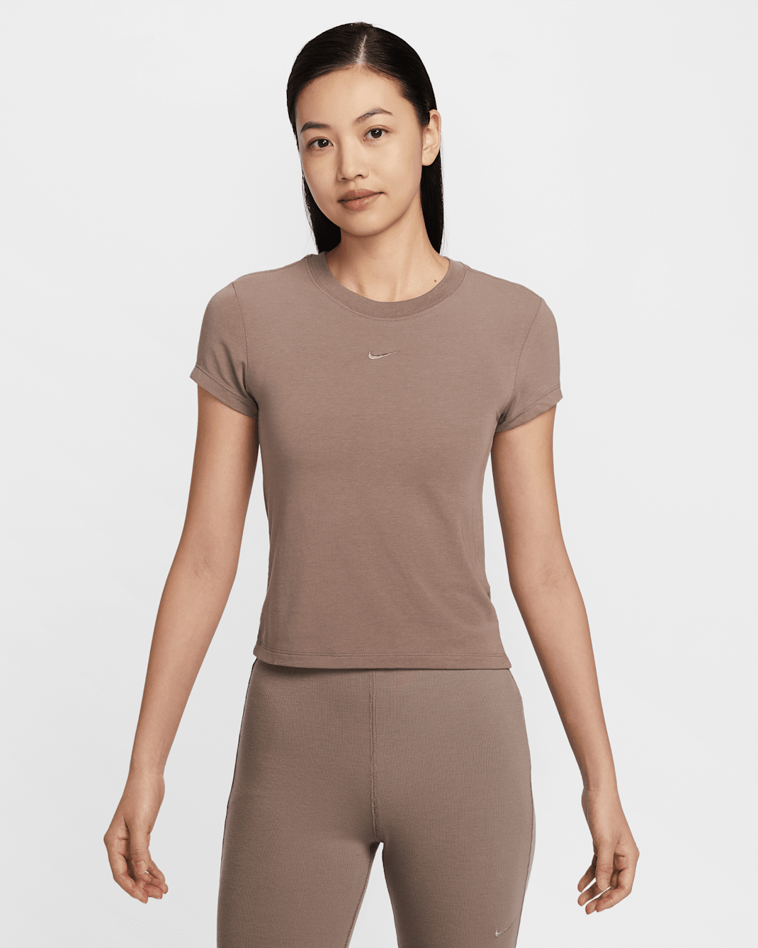 Nike Sportswear Chill Knit 女款 T 恤 - Mink Brown/Mink Brown