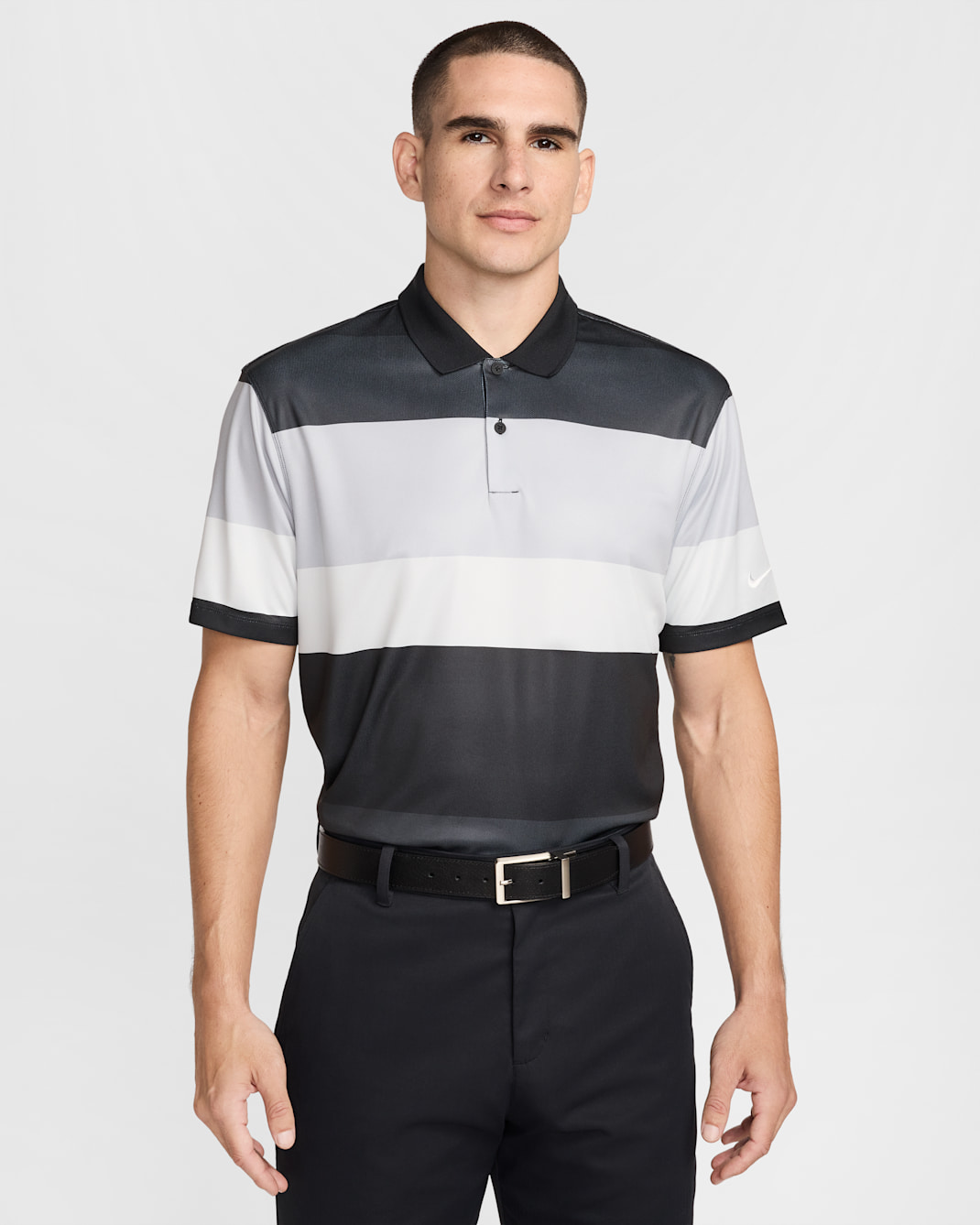 Nike Victory+ Men's Dri-FIT Golf Polo - Black/Black/White