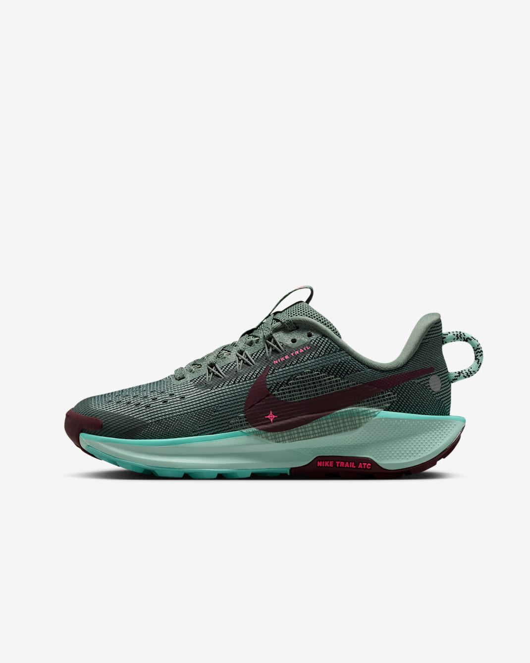 Nike Pegasus Trail 5 Traillaufschuh (ältere Kinder) - Clay Green/Bleached Turquoise/Seaweed/Mint Foam