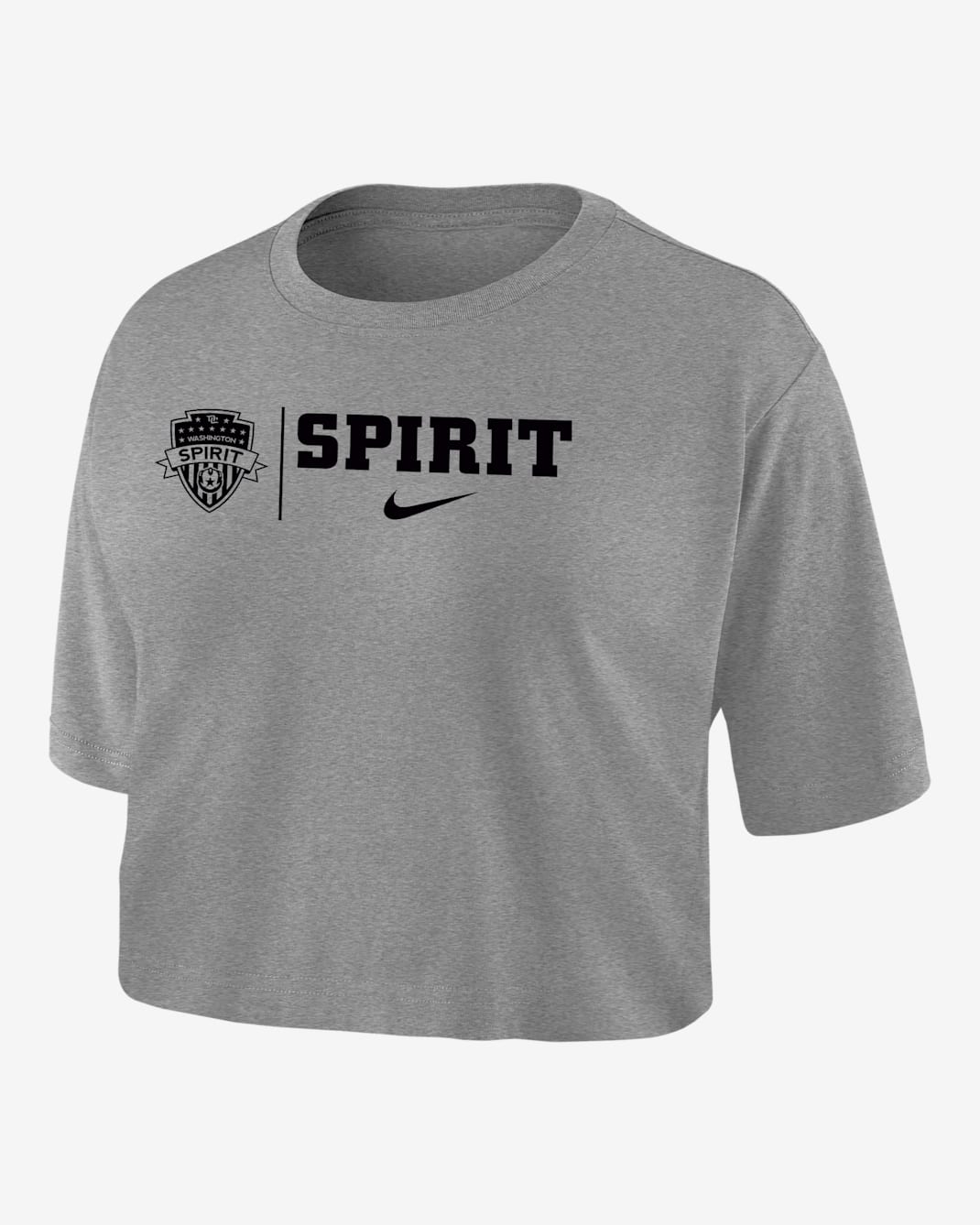 Washington Spirit Women's Nike Dri-FIT Soccer Cropped T-Shirt - Dark Grey Heather