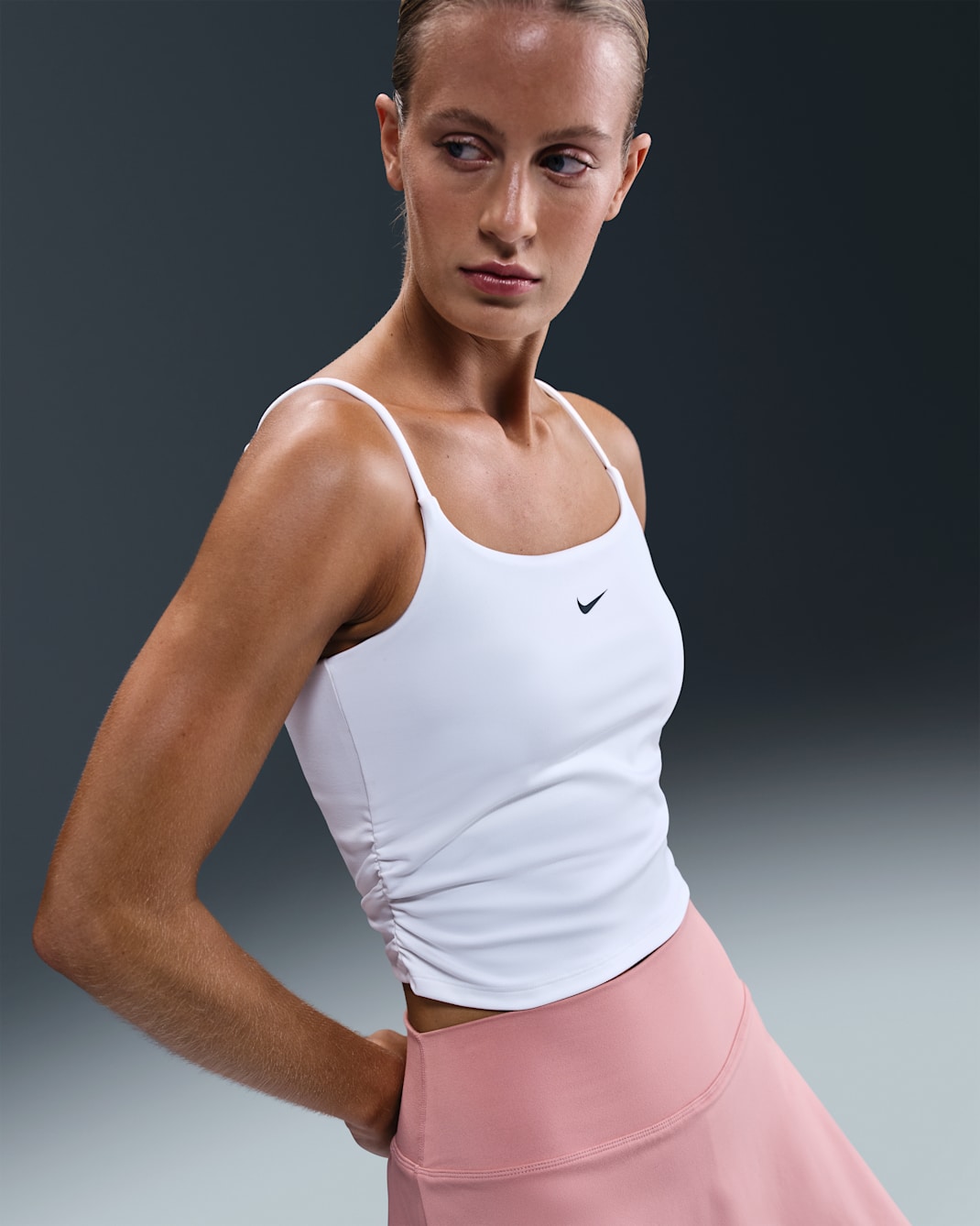 Nike One Women's Dri-FIT Tank Top - White/Black