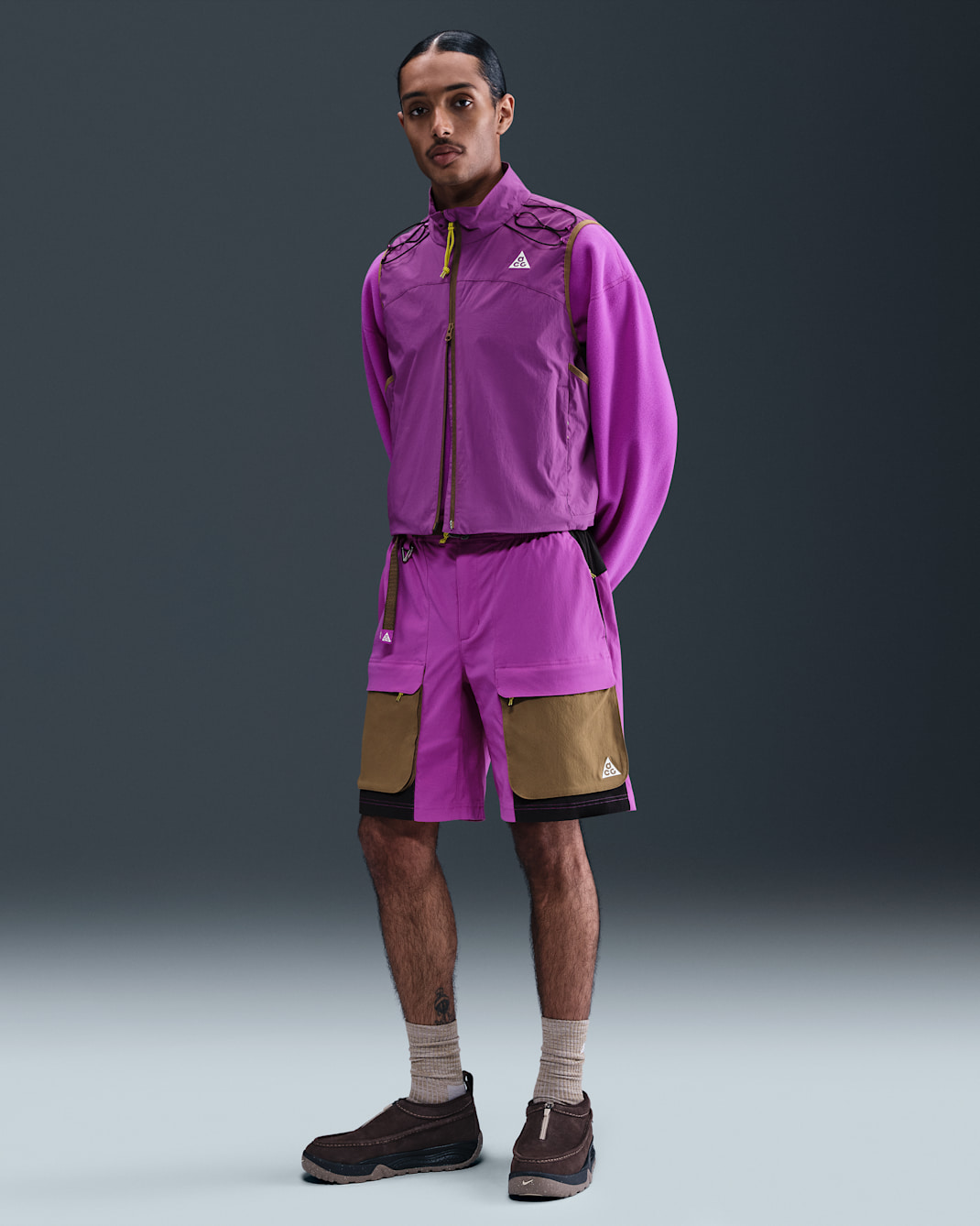 Nike ACG "Smith Summit" Men's Cargo Shorts - Vivid Purple/Mosswood Brown/Black/Summit White