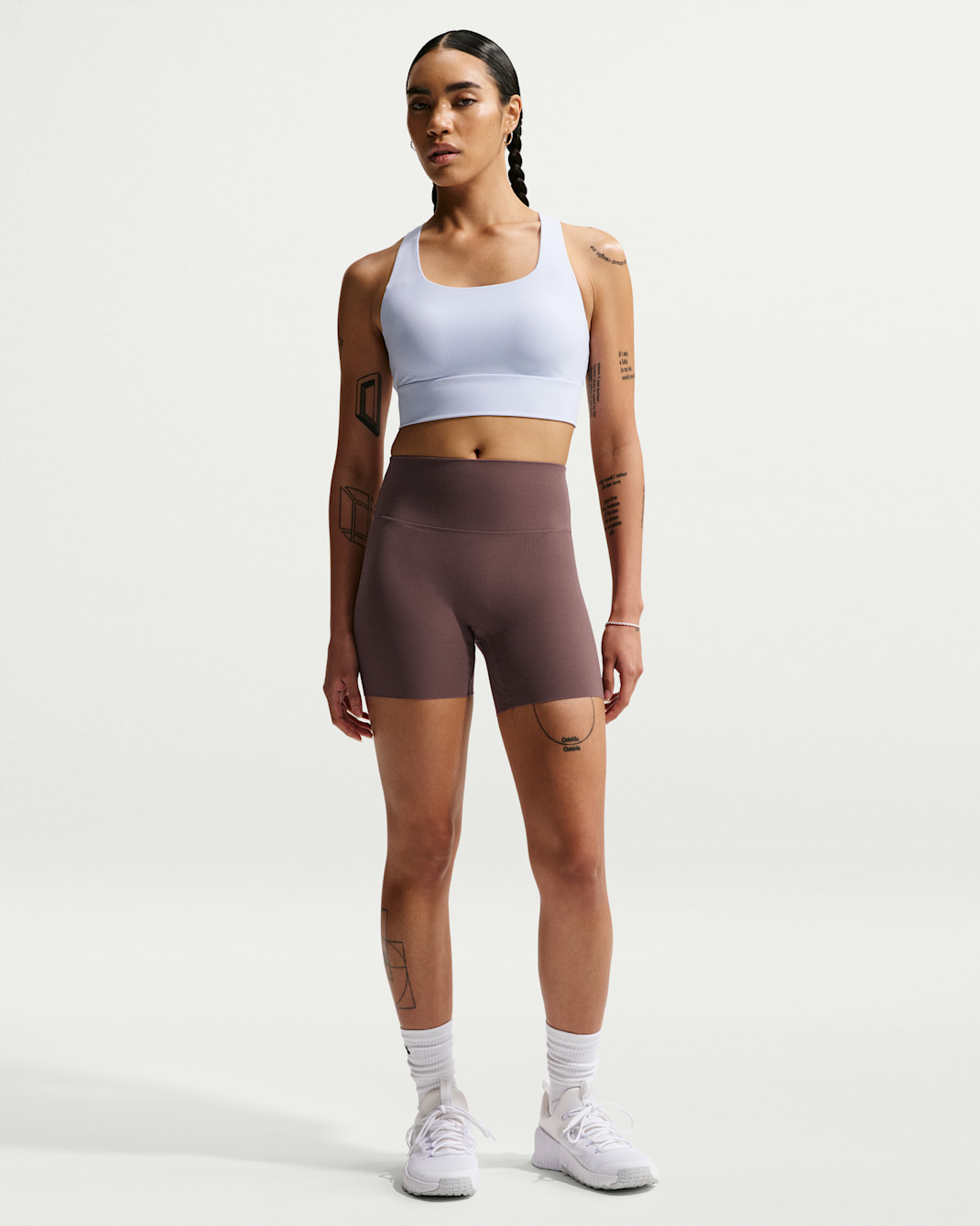 Nike Zenvy Women's High-Waisted 12.5cm (approx.) Biker Shorts - Tattoo/White