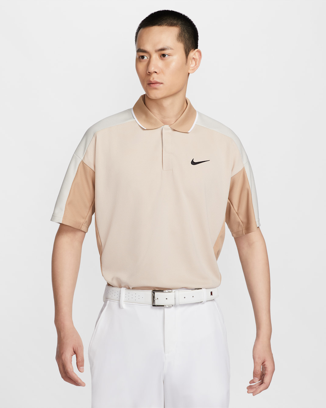 Nike Golf Club Men's Dri-FIT Golf Polo - Sand Drift/Light Bone/Hemp/Black