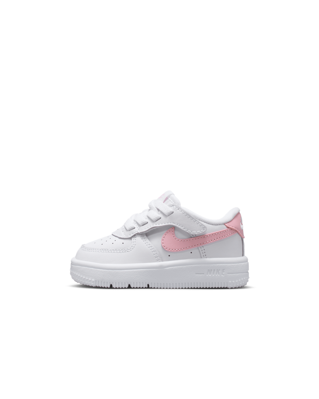 Nike Force 1 Low EasyOn Baby/Toddler Shoes - White/White/Medium Soft Pink