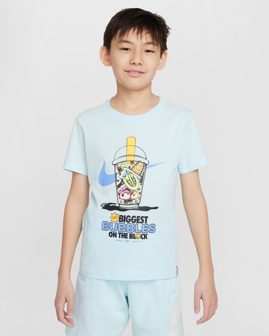Playera para niños talla grande Nike Sportswear - Azul glacial