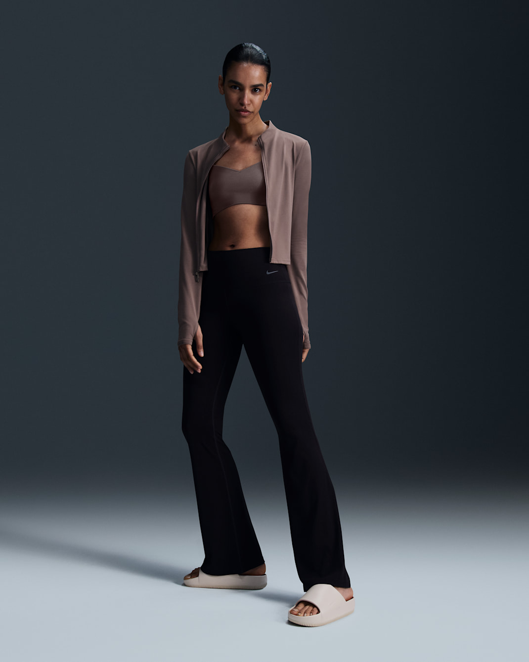 Nike Zenvy Women's High-Waisted Flared Leggings - Black/Black