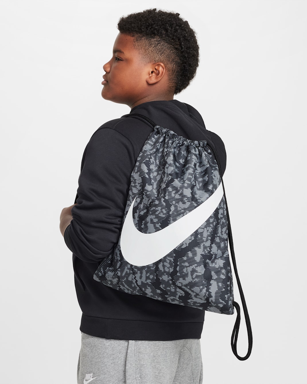 Nike Kids' Drawstring Bag (12L) - Anthracite/Black/White