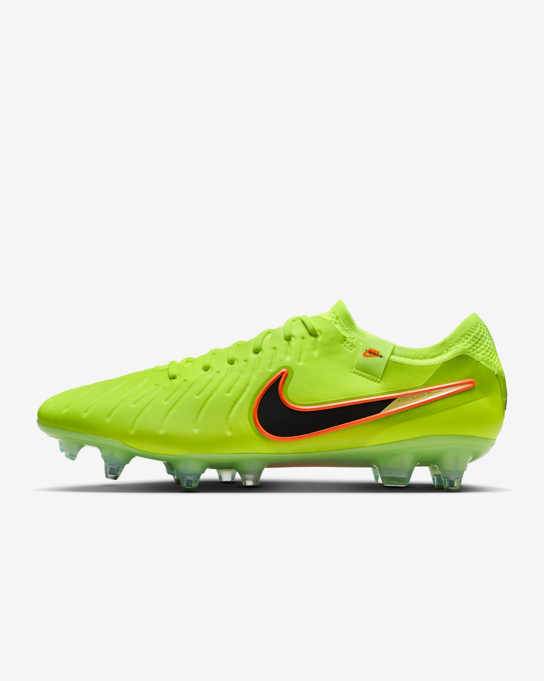 Nike Tiempo Legend 10 Elite Soft-Ground Low-Top Football Boot - Volt/Black