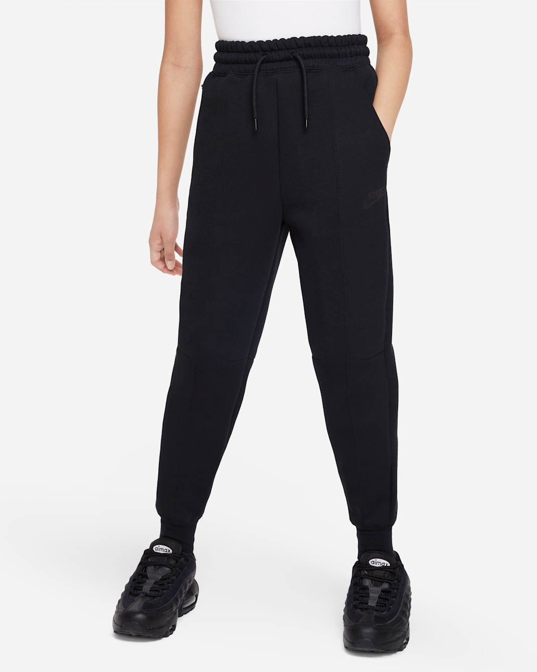 Nike Sportswear Tech Fleece Big Kids' (Girls') Joggers - Black/Black/Black