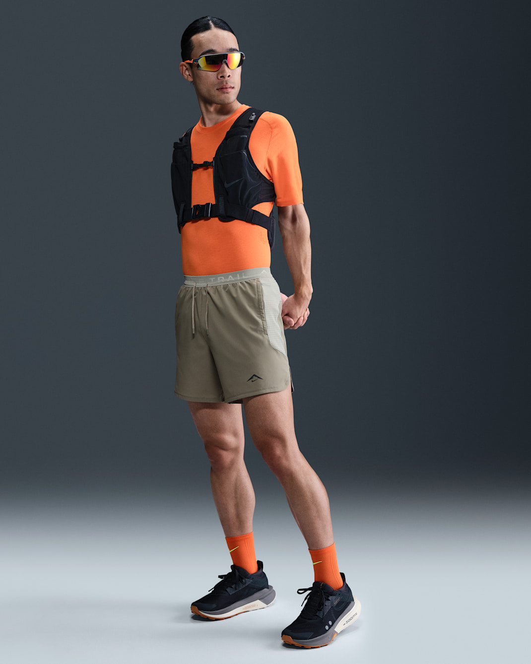 Nike Trail 男款 Dri-FIT 6" 隱藏式內裡跑步短褲 - Light Army/Jade Horizon/Safety Orange/黑色
