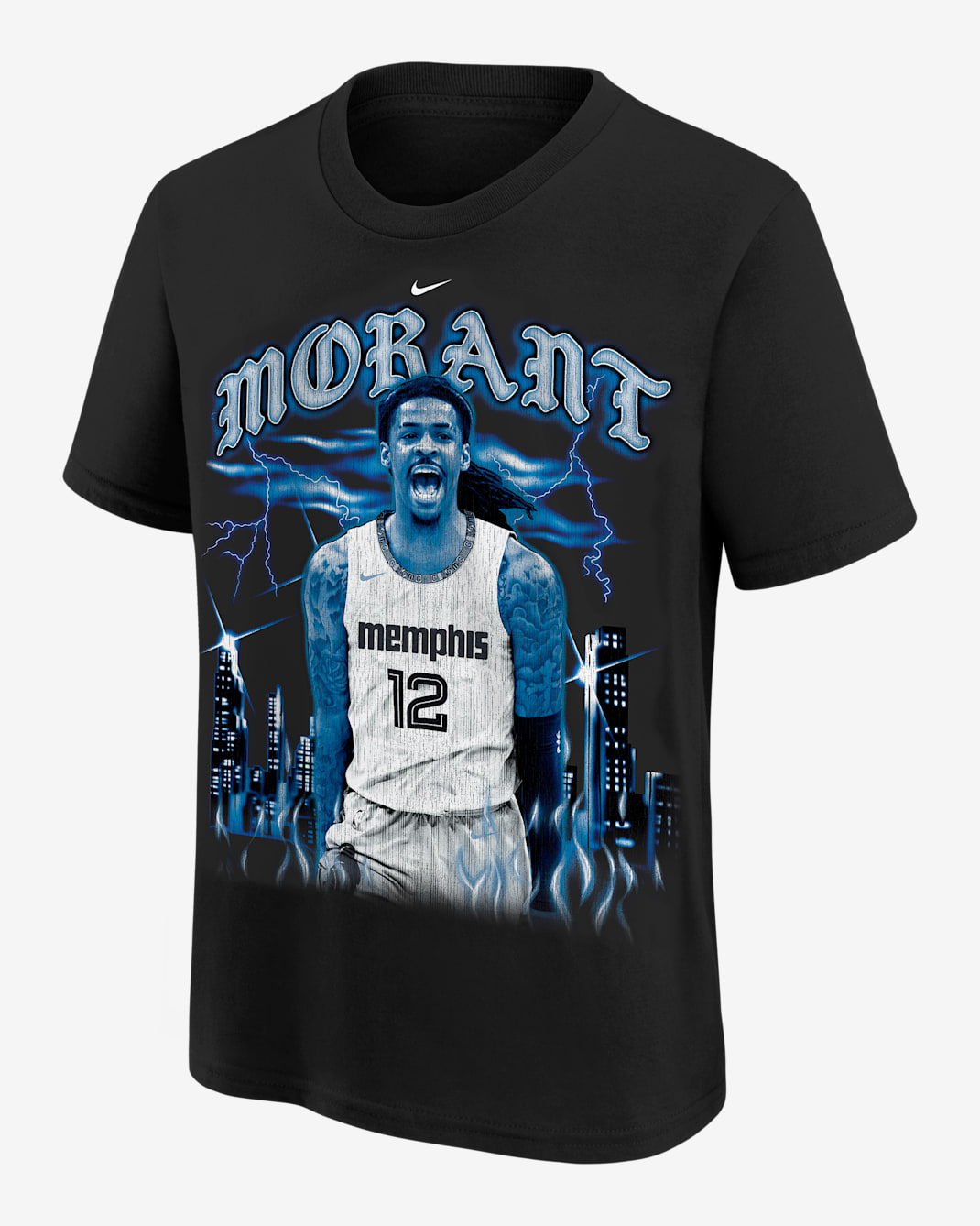 Ja Morant Memphis Grizzlies City Edition Big Kids' Nike NBA T-Shirt - Black