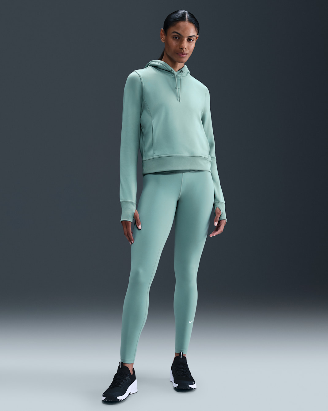 Leggings de cintura subida a todo o comprimento Nike One para mulher - Cannon/Branco