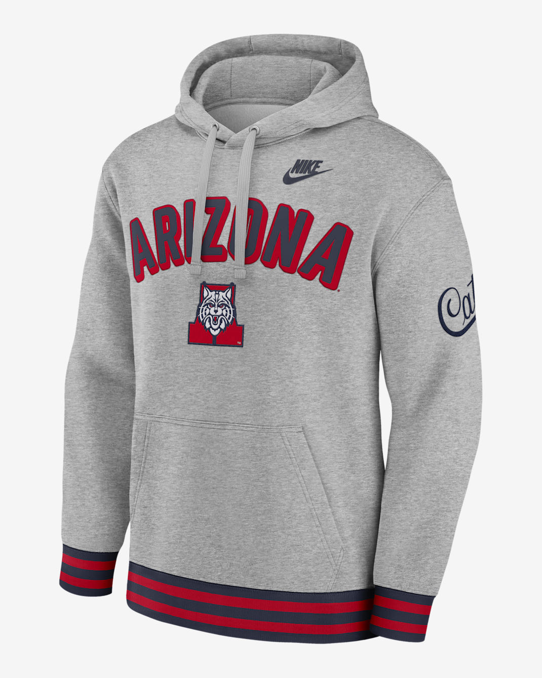 Arizona Legacy Retro Men’s Nike College Pullover Hoodie - Grey