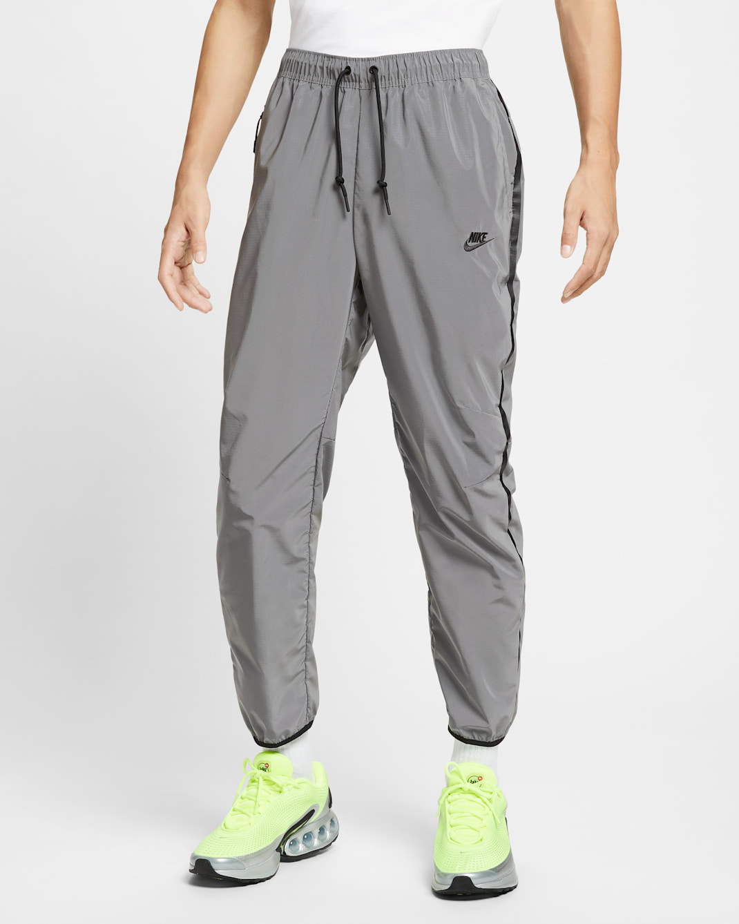 ナイキ テック メンズ ウーブン フラッシュ パンツ - リフレクトシルバー/ブラック