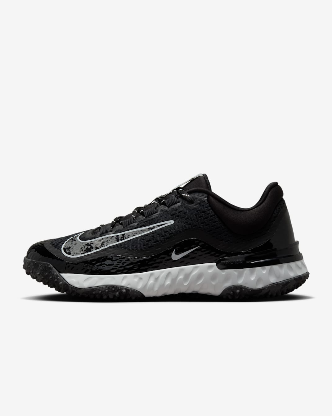 Calzado de softball para mujer Nike Alpha Huarache Elite 4 Turf - Negro/Platino puro/Gris hierro