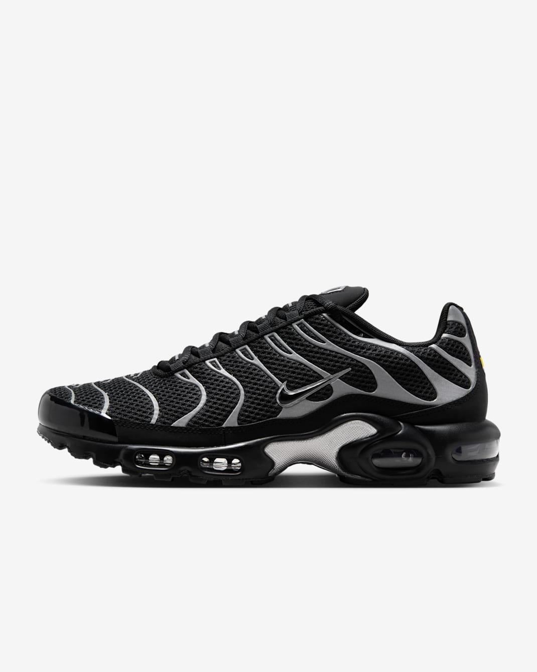 Nike Air Max Plus Premium 男鞋 - 黑色/Metallic Silver/黑色