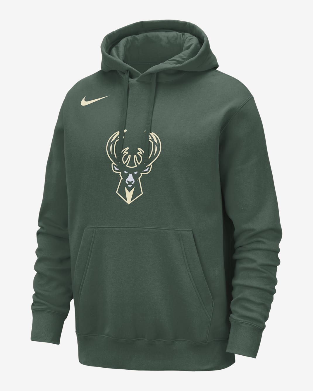 Sudadera con gorro sin cierre Nike de la NBA para hombre Milwaukee Bucks Club - Abeto