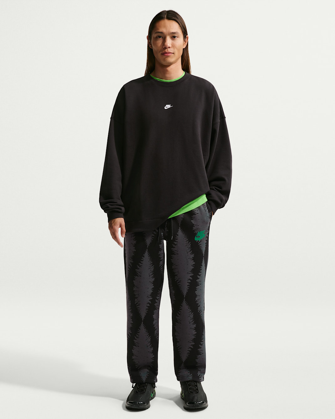 Nike Sportswear Club Men's Fleece Bungee Trousers - Black/Malachite