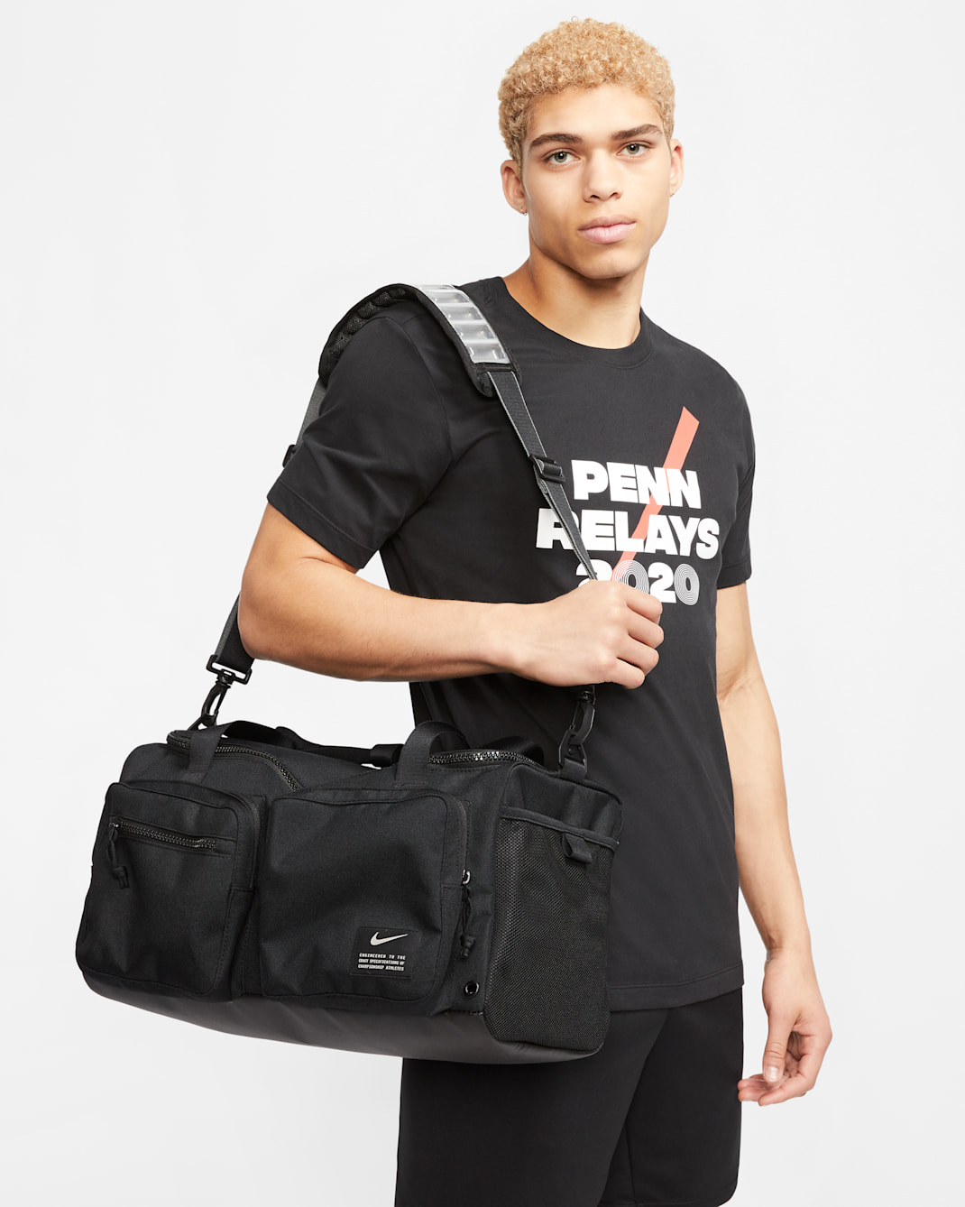 Nike Utility Power Training Duffel Bag (Small, 31L) - Black/Black/Enigma Stone