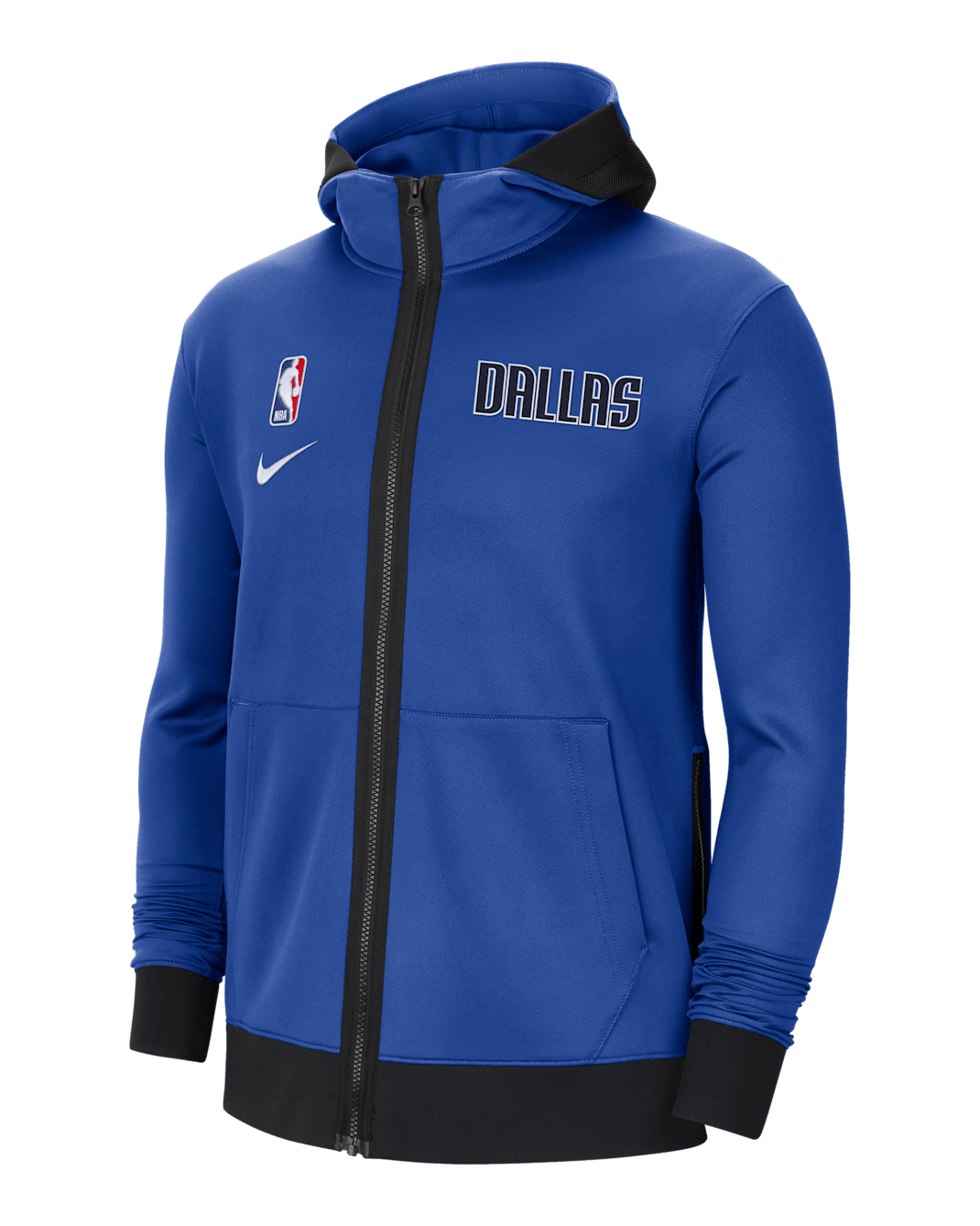 Dallas Mavericks Showtime Nike Therma Flex NBA-hettegenser til herre - Game Royal/Svart/Hvit