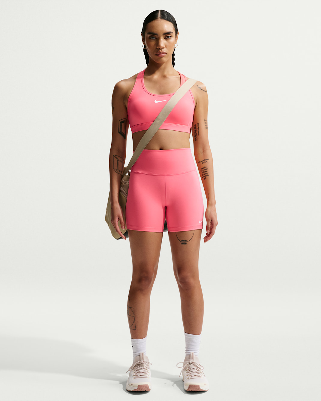 Nike One Women's High-Waisted 5" Biker Shorts - Sea Coral/White