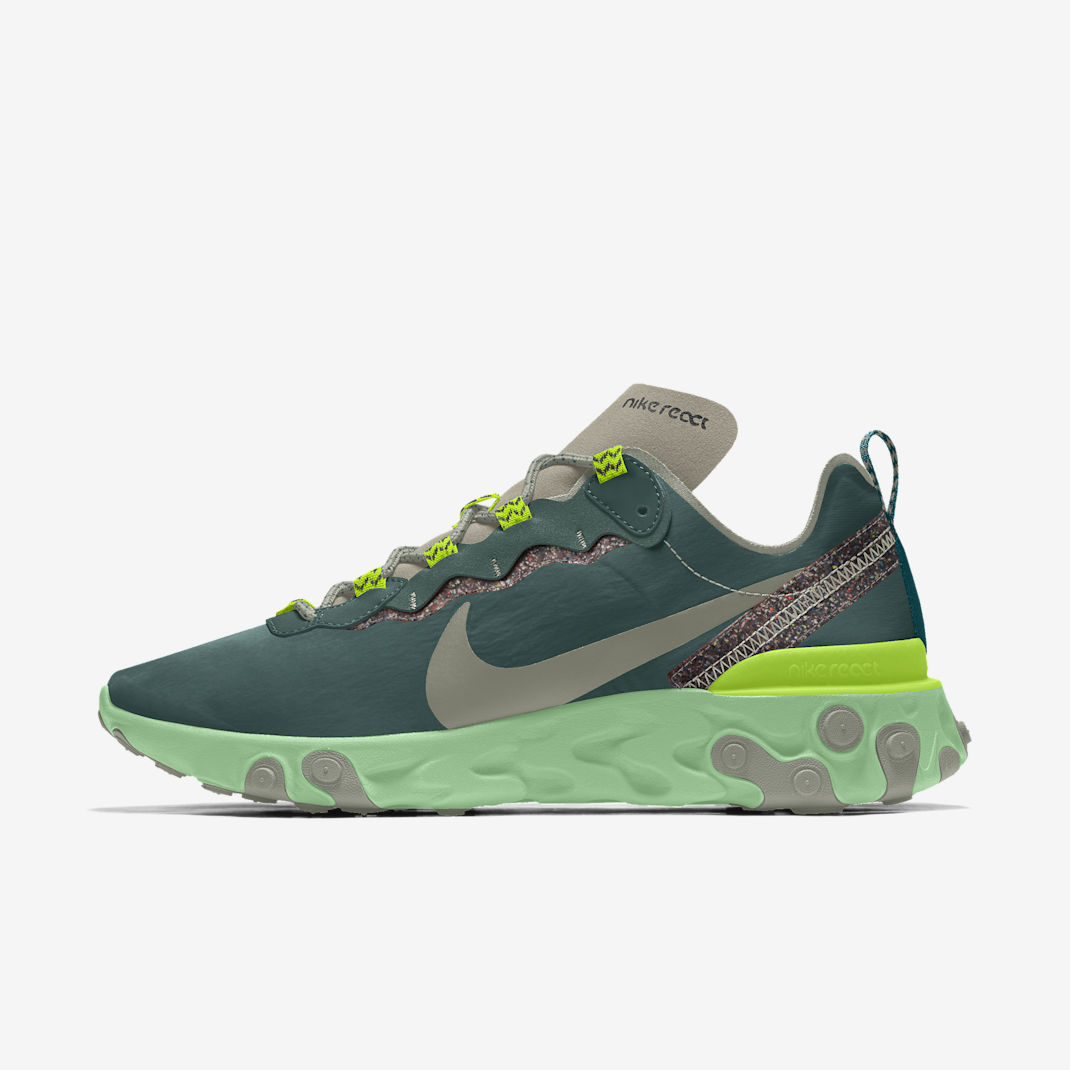Nike React Element 55 Premium By You Custom Men's Shoe - Multi-Colour/Multi-Colour/Multi-Colour