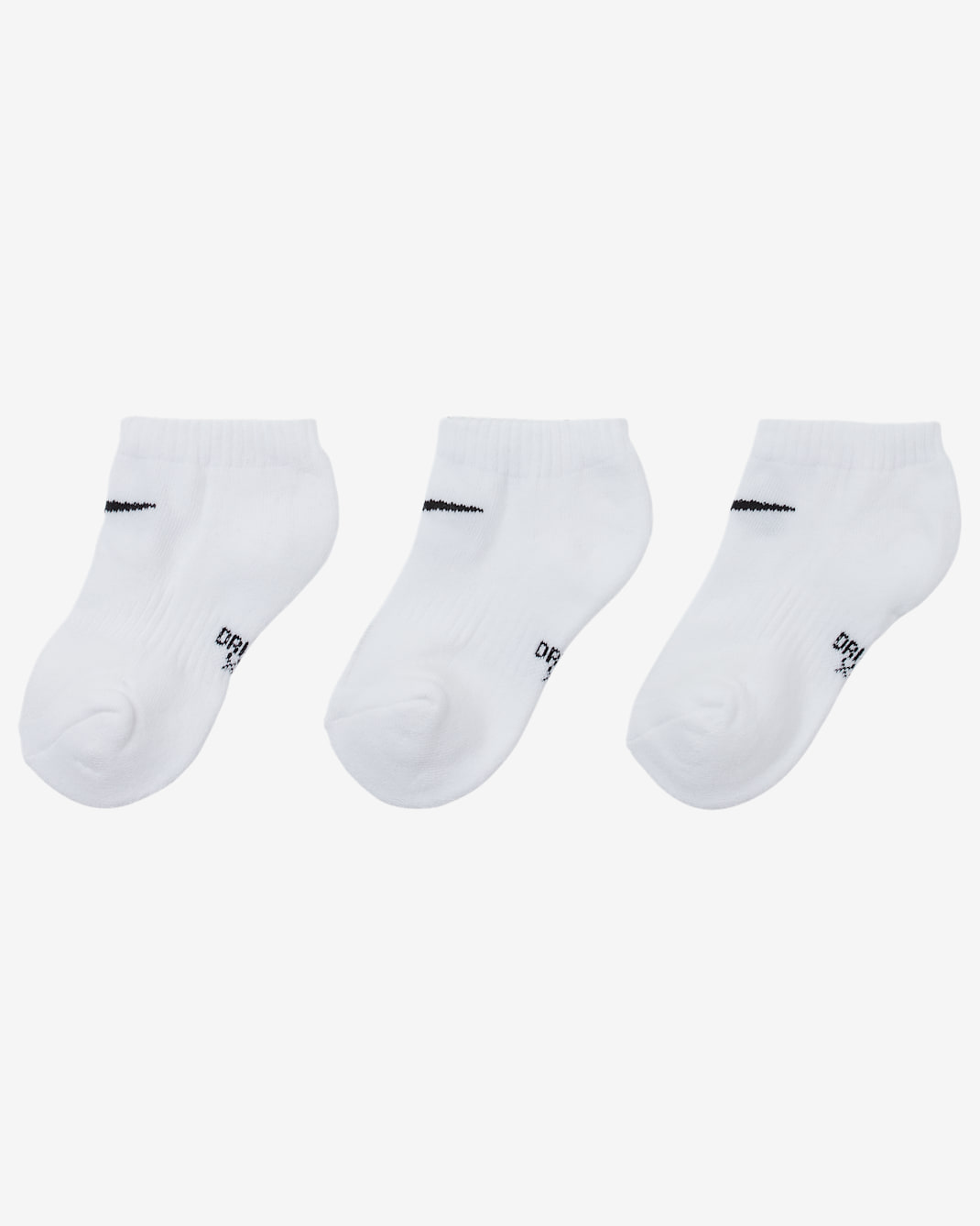 Chaussettes invisibles Nike Dri-FIT Performance pour Jeune enfant (3 paires) - Blanc