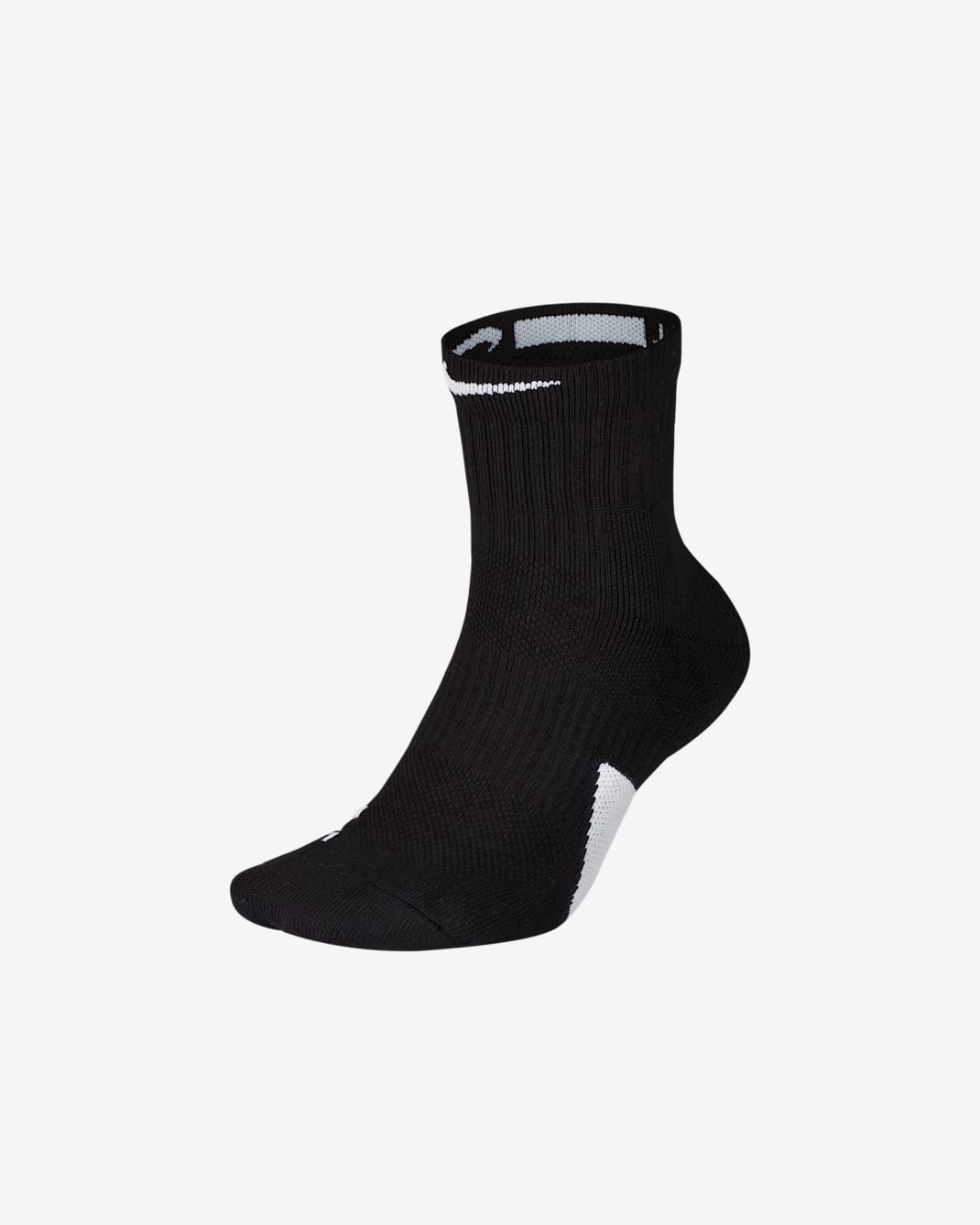 Nike Elite Ankle Basketball Socks - Black/White/White