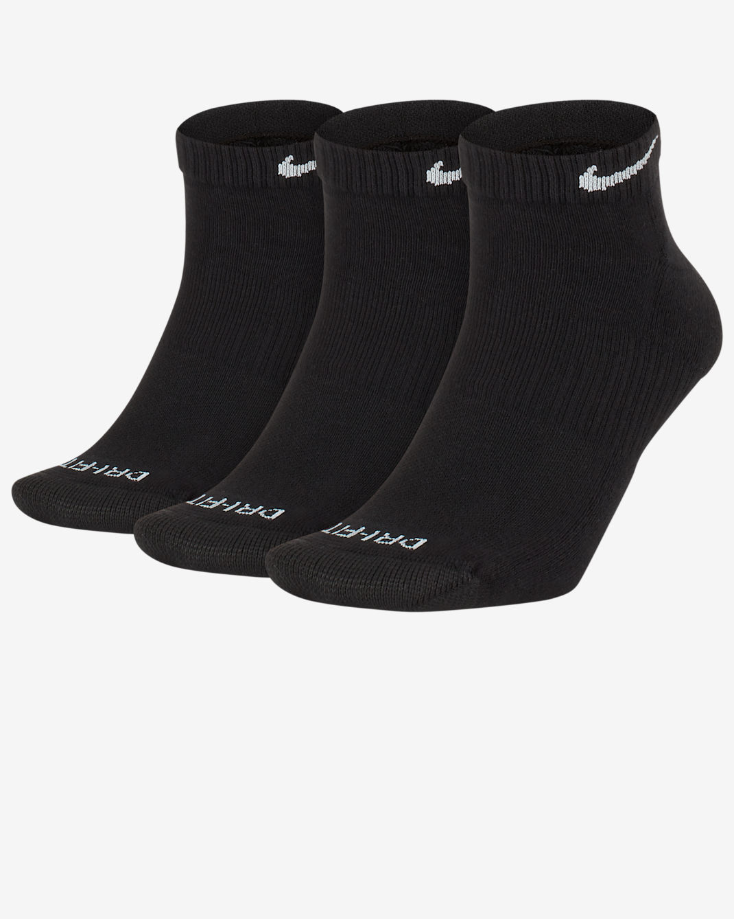 Nike Everyday Plus Cushioned Training Low Socks (3 Pairs) - Black/White